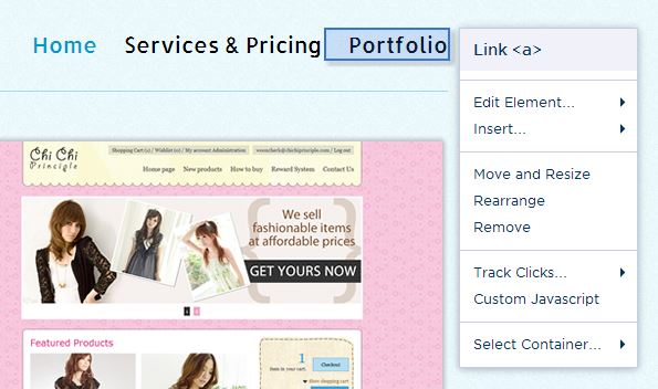 Optimizely User Interface