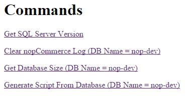 Generating nopCommerce SQL Server Database Backup Programmatically Using C#