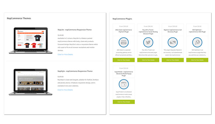 pro nopCommerce using different layout for different categories