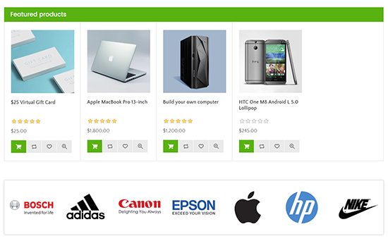 Homepage Brands Slider