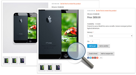 Products Image Zooming